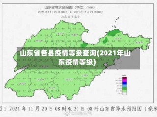 山东省各县疫情等级查询(2021年山东疫情等级)