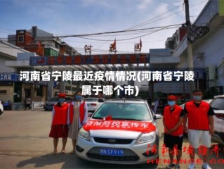河南省宁陵最近疫情情况(河南省宁陵属于哪个市)