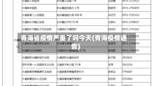 青海省疫情严重了吗今天(青海疫情通告)