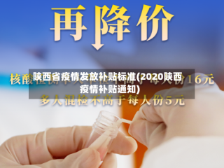 陕西省疫情发放补贴标准(2020陕西疫情补贴通知)