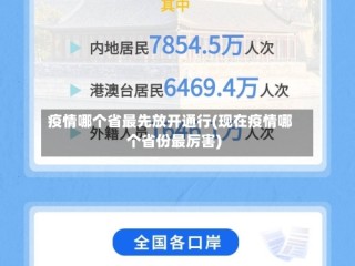 疫情哪个省最先放开通行(现在疫情哪个省份最厉害)