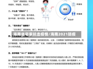 海南省宅家抗击疫情/海南2021防疫