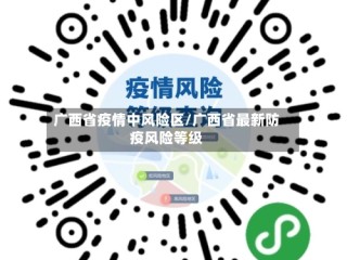 广西省疫情中风险区/广西省最新防疫风险等级