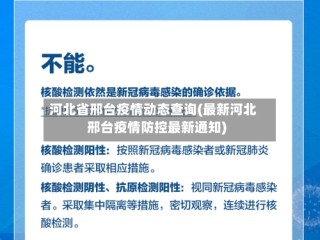 河北省邢台疫情动态查询(最新河北邢台疫情防控最新通知)