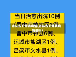 吉林省卫健委疫情(吉林省卫健委疫情通报)
