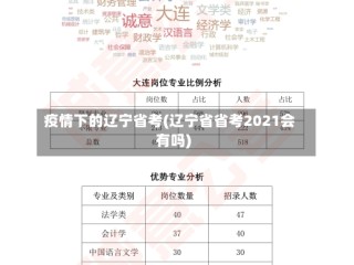 疫情下的辽宁省考(辽宁省省考2021会有吗)