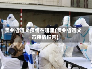 贵州省遵义疫情在哪里(贵州省遵义市疫情报告)