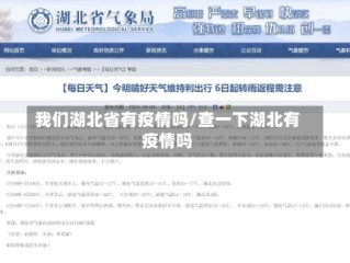 我们湖北省有疫情吗/查一下湖北有疫情吗