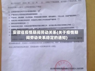安徽省疫情期间劳动关系(关于疫情期间劳动关系稳定的通知)