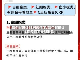 哪个省确诊13例疫情了/哪个省确诊13例疫情了最新消息