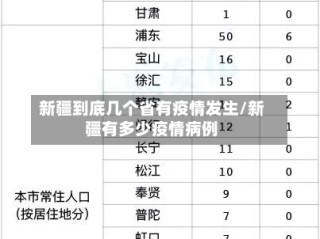 新疆到底几个省有疫情发生/新疆有多少疫情病例