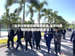【省农村疫情防控调研报告,省农村疫情防控调研报告会议】