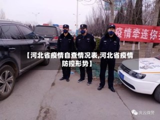 【河北省疫情自查情况表,河北省疫情防控形势】