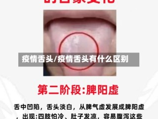 疫情舌头/疫情舌头有什么区别
