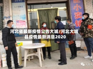 河北省最新疫情公告大城/河北大城县疫情最新消息2020