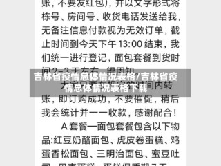 吉林省疫情总体情况表格/吉林省疫情总体情况表格下载