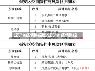 辽宁省疫情防控版/辽宁省 疫情防控