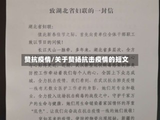 赞抗疫情/关于赞扬抗击疫情的短文
