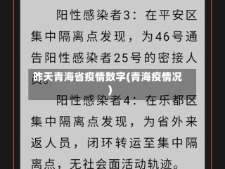 昨天青海省疫情数字(青海疫情况)