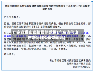 广东省佛山疫情最新数据(广东省佛山市新冠肺炎最新消息)