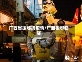 广西省援鄂抗疫情/广西援鄂物资