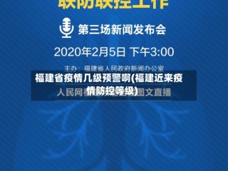 福建省疫情几级预警啊(福建近来疫情防控等级)