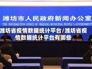 潍坊省疫情数据统计平台/潍坊省疫情数据统计平台有哪些