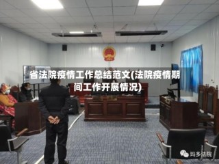 省法院疫情工作总结范文(法院疫情期间工作开展情况)