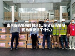 山东省疫情捐赠物资(山东省在疫情期间给武汉捐了什么)