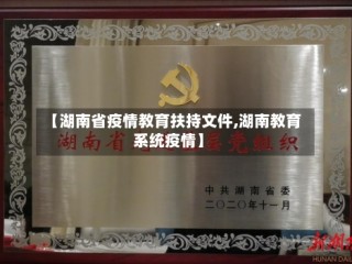 【湖南省疫情教育扶持文件,湖南教育系统疫情】