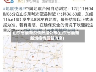 山东省最新疫情数据公布(山东省最新新增疫情最新消息)