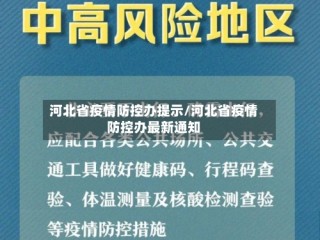 河北省疫情防控办提示/河北省疫情防控办最新通知