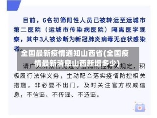 全国最新疫情通知山西省(全国疫情最新消息山西新增多少)