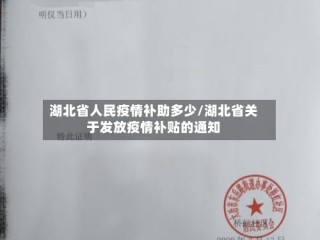 湖北省人民疫情补助多少/湖北省关于发放疫情补贴的通知