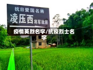 疫情英烈名字/抗疫烈士名字