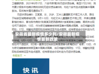 安徽省最新疫情多少列/安徽最新疫情最新政策