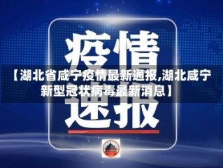 【湖北省咸宁疫情最新通报,湖北咸宁新型冠状病毒最新消息】