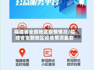 福建省全部地区疫情情况/福建省全部地区疫情情况最新