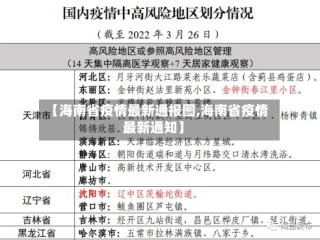 【海南省疫情最新通报图,海南省疫情最新通知】
