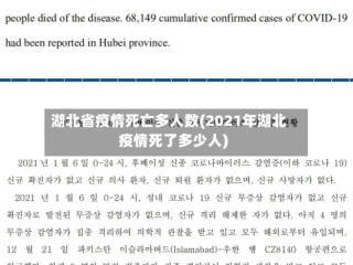 湖北省疫情死亡多人数(2021年湖北疫情死了多少人)