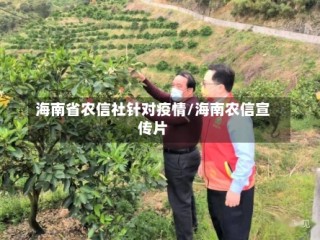 海南省农信社针对疫情/海南农信宣传片