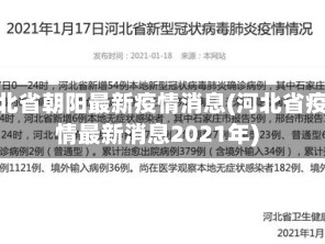 河北省朝阳最新疫情消息(河北省疫情最新消息2021年)