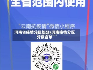 河南省疫情分级划分/河南疫情分区分级名单
