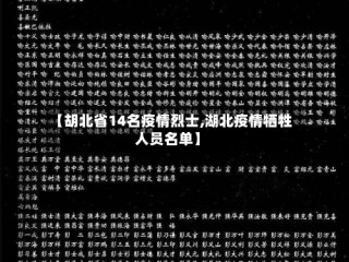 【胡北省14名疫情烈士,湖北疫情牺牲人员名单】