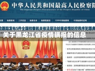关于黑龙江省疫情瞒报的信息