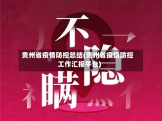 贵州省疫情防控总结(贵州省疫情防控工作汇报平台)