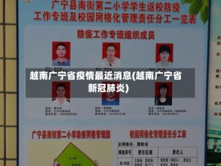 越南广宁省疫情最近消息(越南广宁省新冠肺炎)