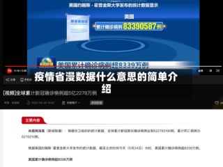 疫情省漫数据什么意思的简单介绍