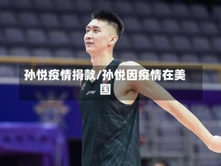 孙悦疫情捐款/孙悦因疫情在美国