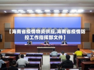 【海南省疫情物资供应,海南省疫情防控工作指挥部文件】